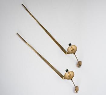 A pair of wallscones by Pierre Forsell, Skultuna.