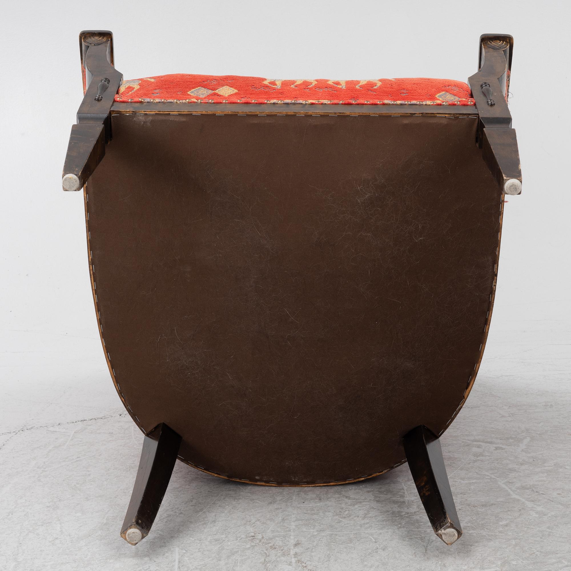 Armchairs, a pair, 1940s/50s.