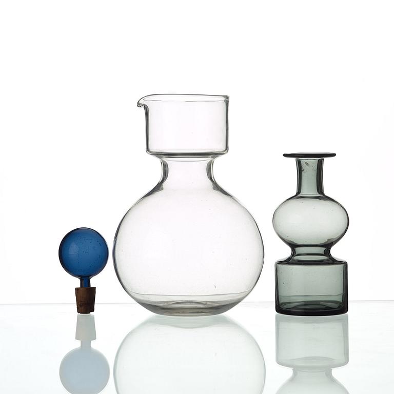 Kaj Franck, A Kaj Franck decanter 'The bells of the Kremlin', Nuutajärvi Notsjö, Finland 1960's.