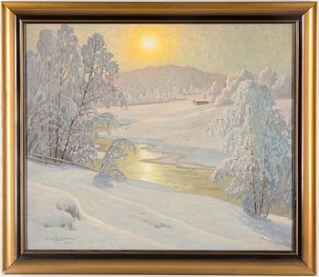 ERNST LINDGREN, oil on panel, signed and dated 1941.