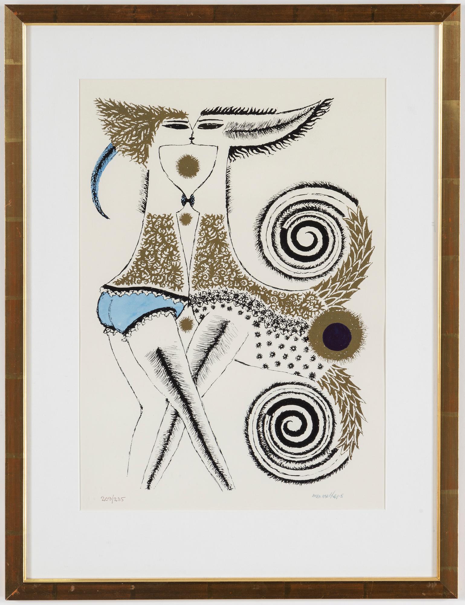 MAX WALTER SVANBERG, färglitografier, 4 st, signerade och numrerade 209/235.