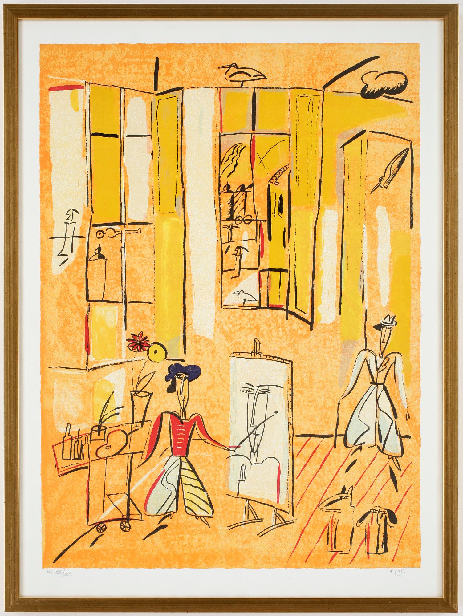 MADELEINE PYK, färglitografi, signerad och numrerad h.c. XXI/XXV.