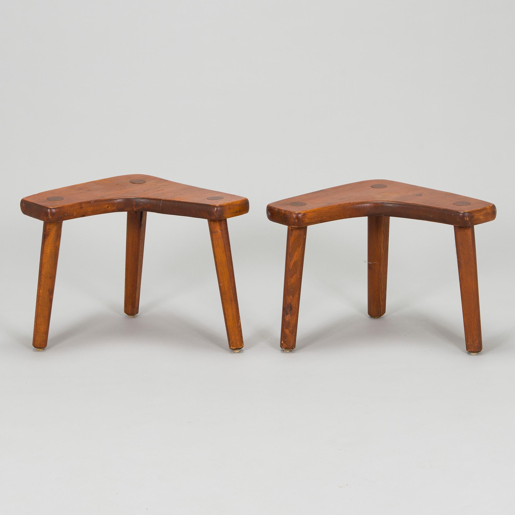 A pair of 1960/1970s stools, Finland.