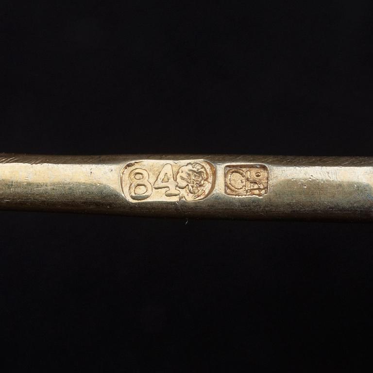 TESKADAR, 6 st, icke identifierad mästare, S:t Ptersburg, 1800-talets slut.