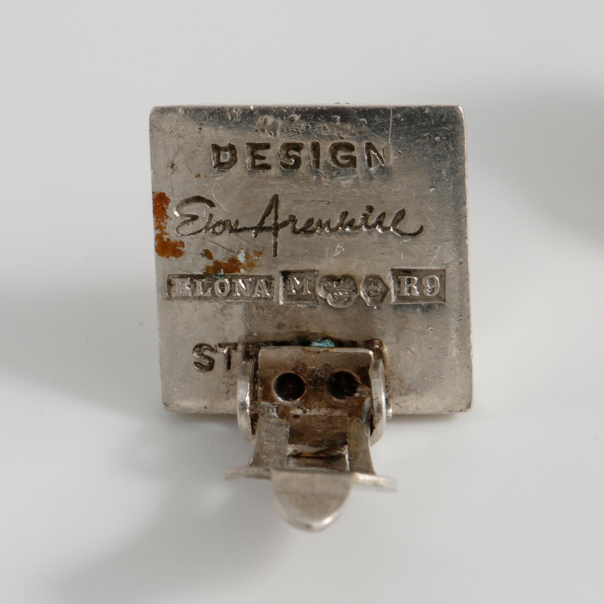 ELON ARENHILL, ring samt örhängen, Malmö, 1967.