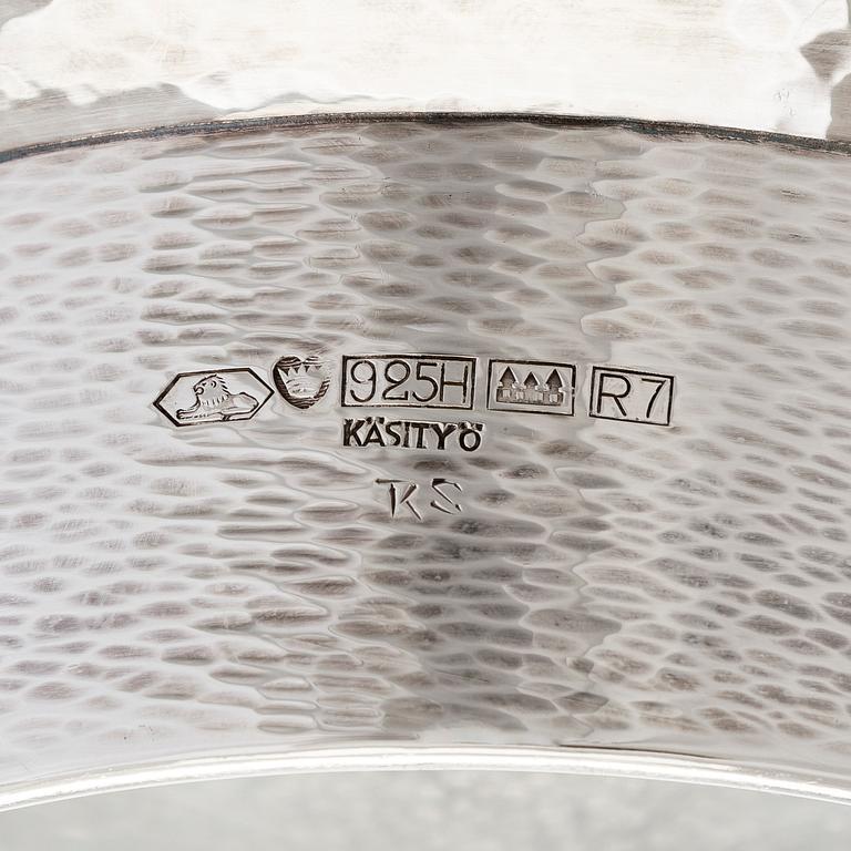Reijo Sirkeoja, Skål, sterlingsilver, Kultakeskus, Tavastehus 1970.
