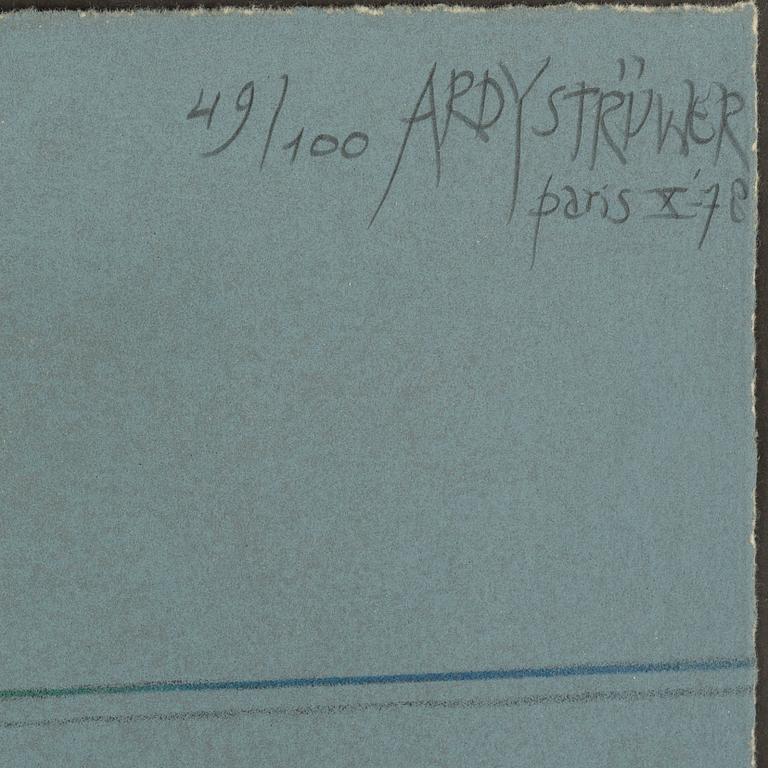 ARDY STRÜWER, a colour lithograph, signed and numbered 49/100.