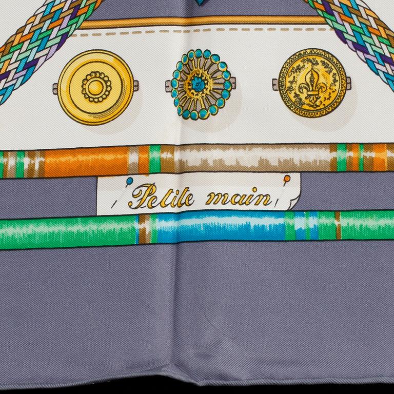 SCARF, siden, "Petite Main", design Caty Latham, Hermès, Paris, 1900-talets andra hälft.