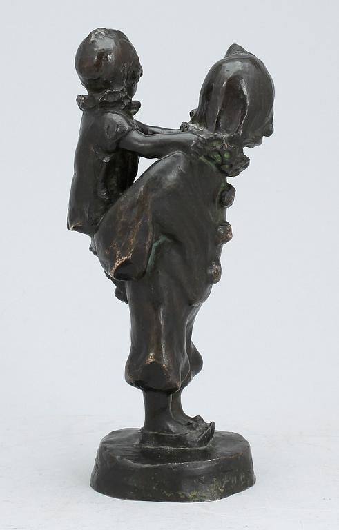 VICKEN VON POST, skulptur, brons, sign. Gjutarmärkt Stenders forlag, Eneret.
