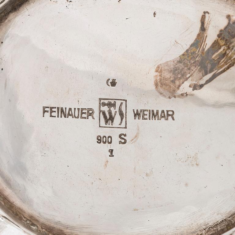 Albert Feinauer, te- och kaffeservis, silver, 6 delar, Weimar-Schmuck, Tyskland 1921-1925.