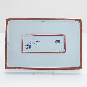 A faience dish 'Karneval' by Stig Lindberg, Gustavsberg, Sweden.