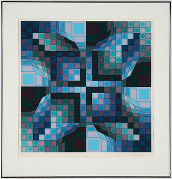 Victor Vasarely, färgserigrafi signerad och numrerad 23/250.