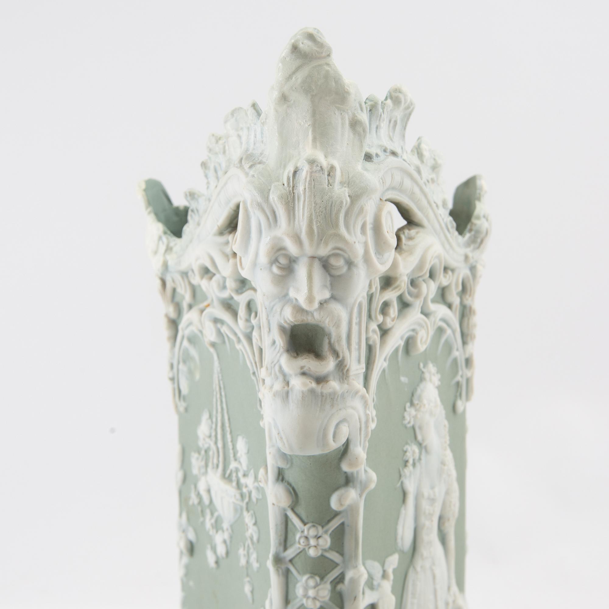 Vase and bowl England 20th century jasperware.