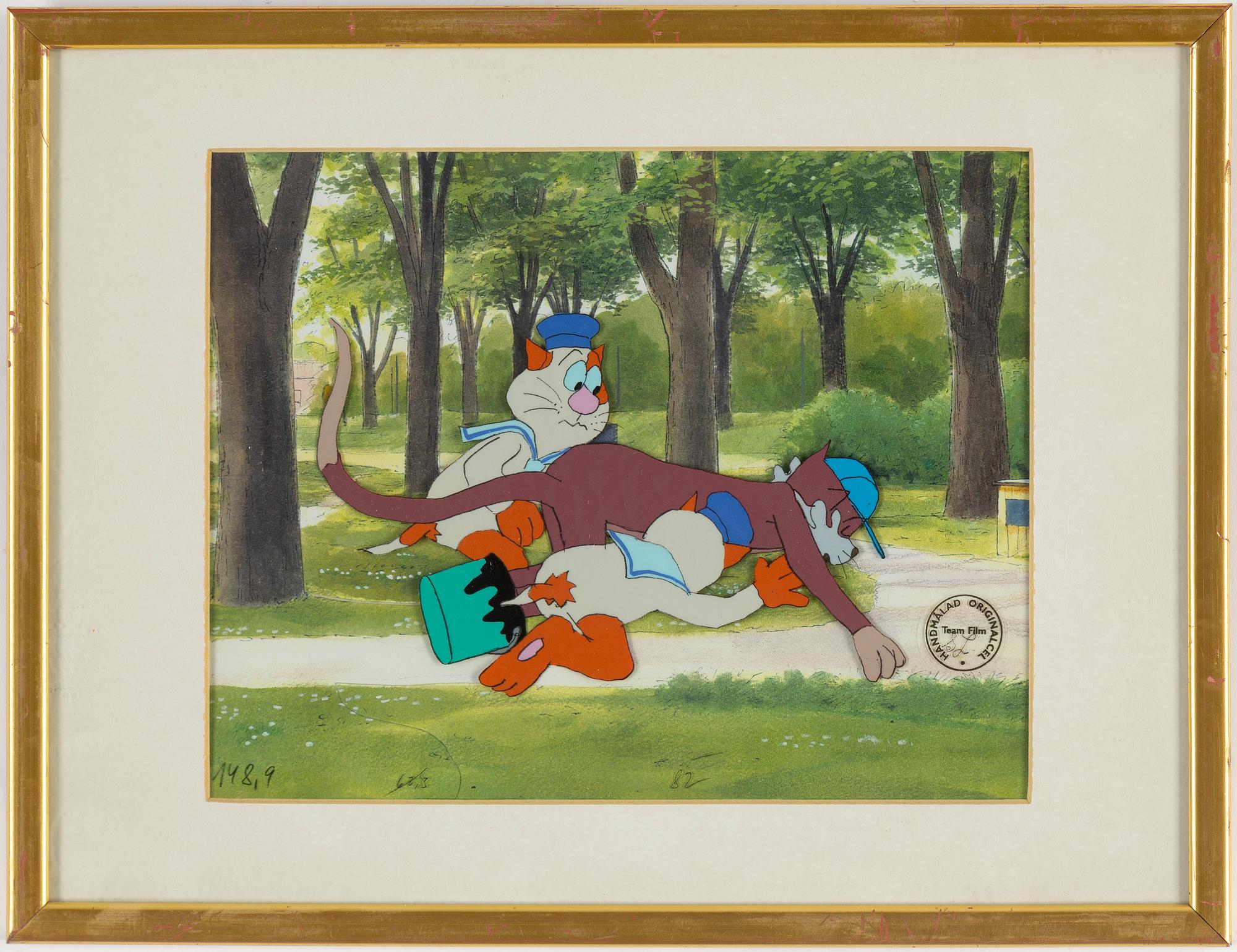 FILMCELLER, 14 stycken, original, ur "Pelle Svanslös", Team Film.