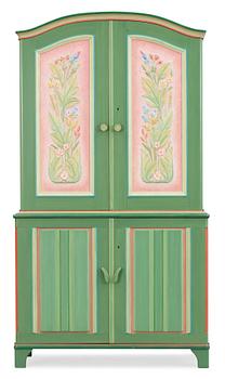 636. A Carl Malmsten painted cabinet, 'Stigberget', Sweden.