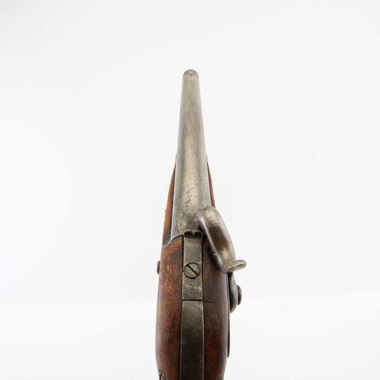 Slaglåspistol, svensk, m/1850 flankör, för kavalleriet.