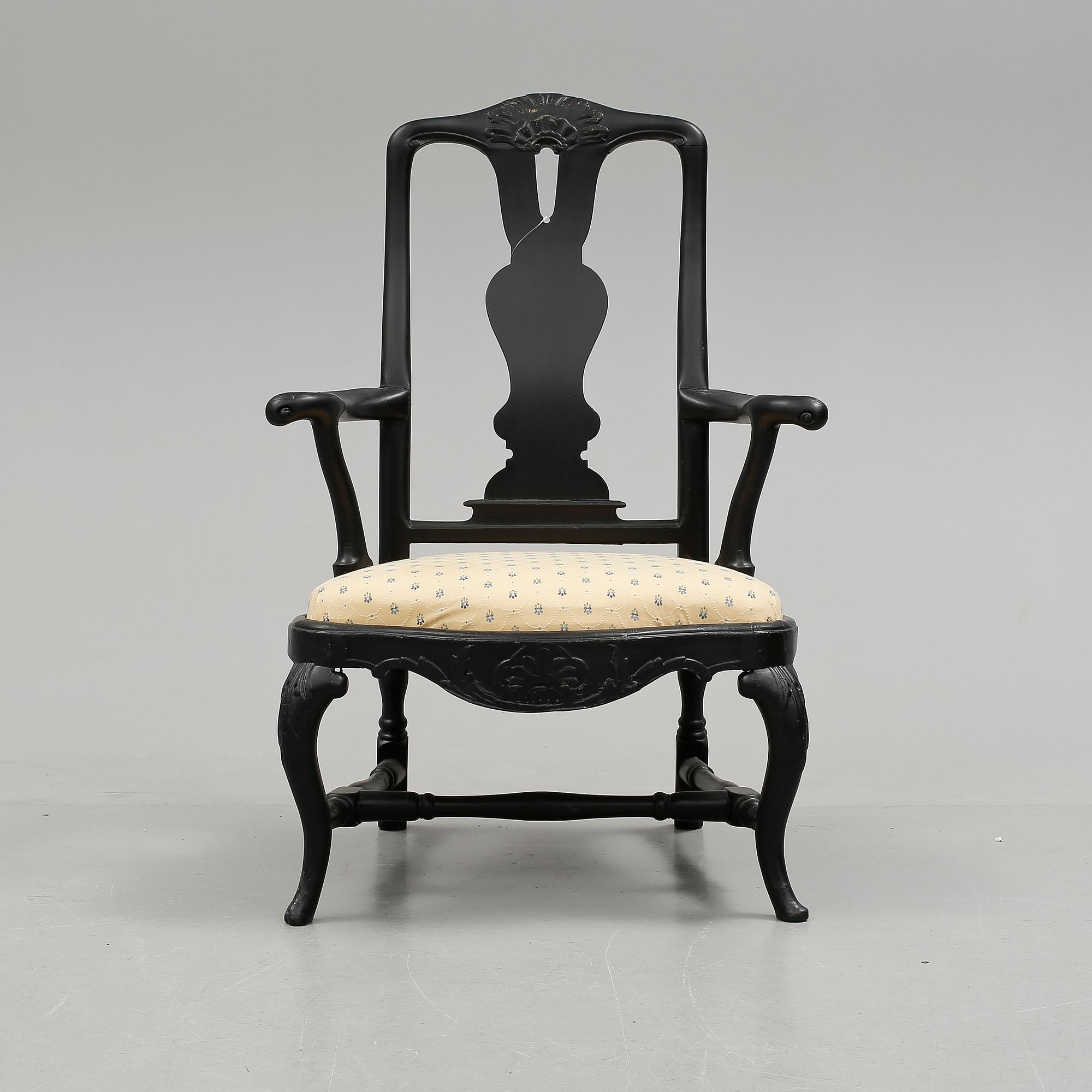 KARMSTOL, senbarock, 1700-tal.