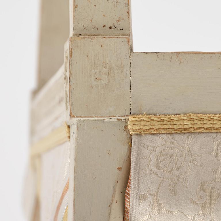 A matched pair of late Gustavian armchairs.