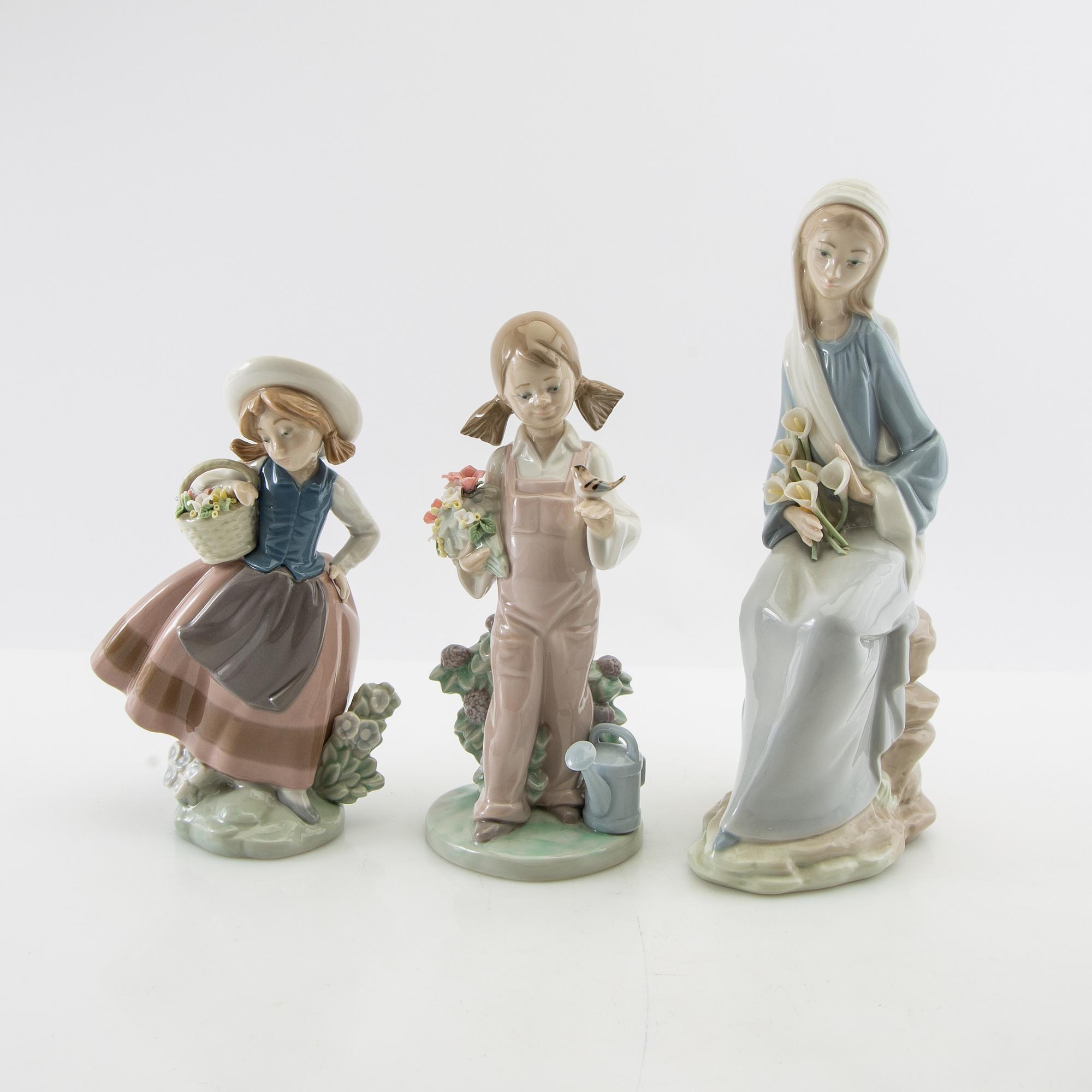 Figurines, 3 pcs, Lladró Spain, 1971-1983.