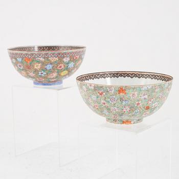 Two Chinese egg shell bowls, 20th Century.