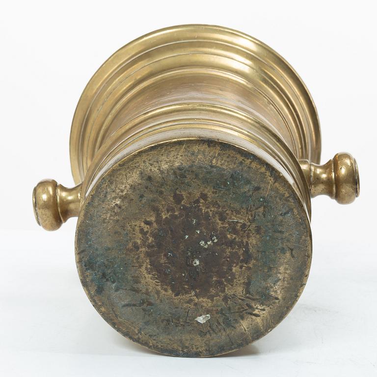 A large bronze, mortar,  19th century.
