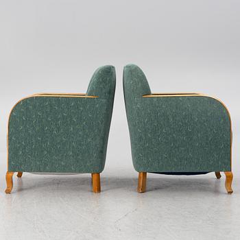 A pair of armchairs, 1930s/40s.