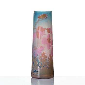 Emile Gallé, an Art Nouveau cameo glass vase, Nancy, France.