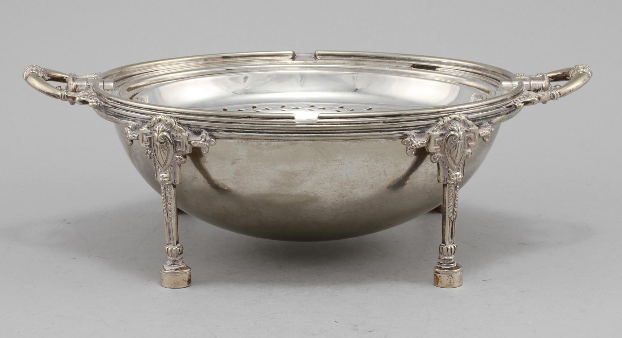 VÄRMEHUV, pläter, Walker & Hall, Sheffield, omkring 1900-talets mitt.