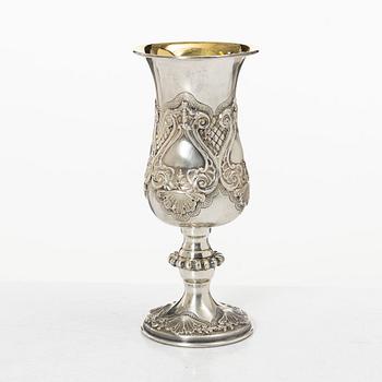 Champagnekalkar, 10 st, sterlingsilver, rokokostil, 1900-tal.