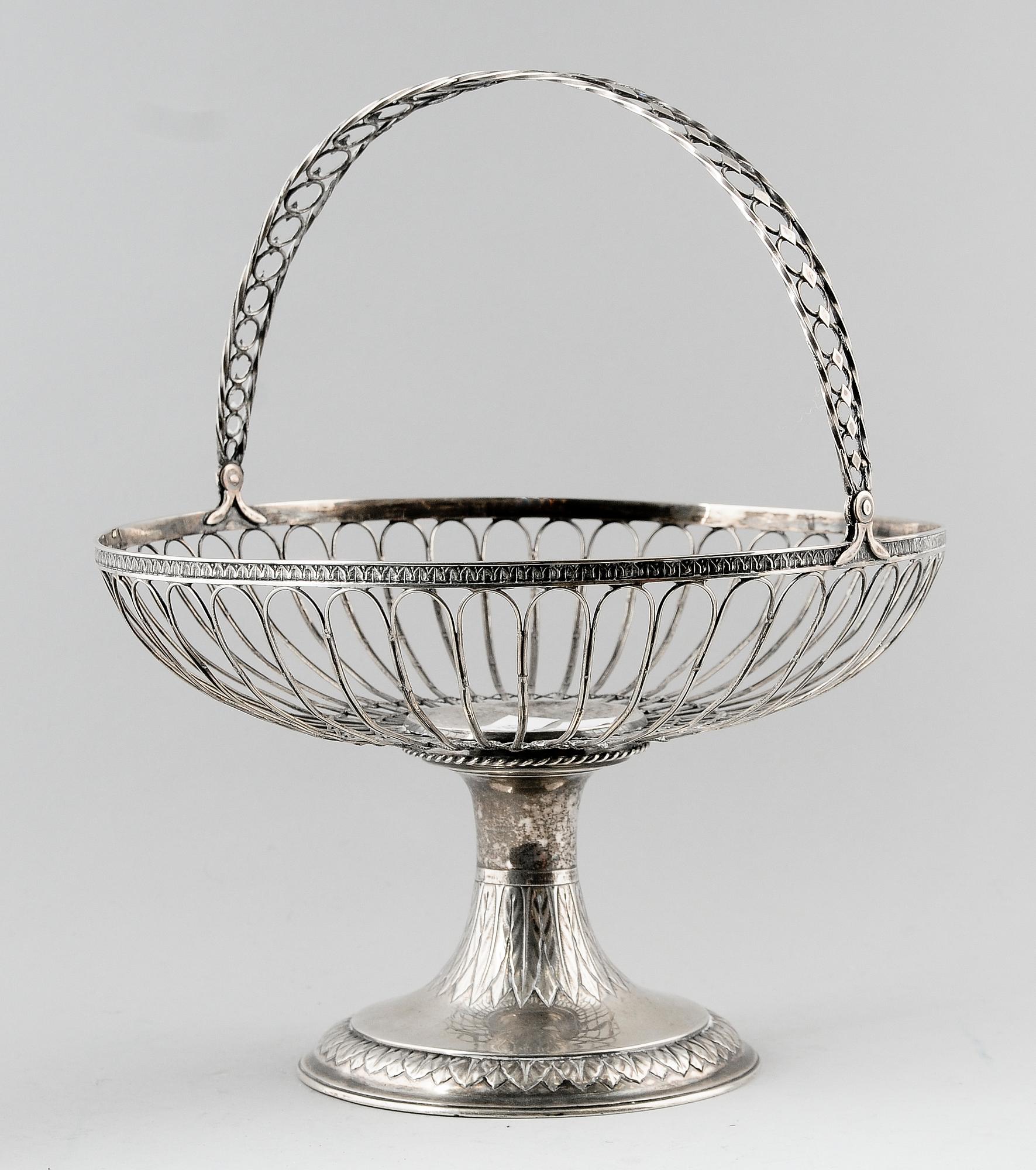 BRÖDKORG, silver, CP Lampa, 1825/1827.