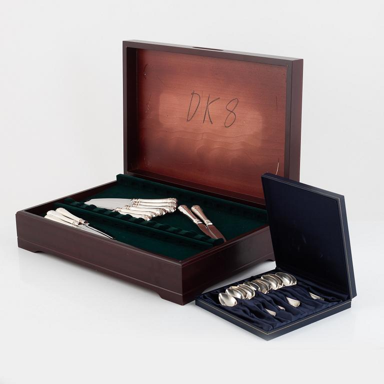 A 51-piece silver flat wear set, "Gammal Fransk", GAB, Sweden, 1993-2000.