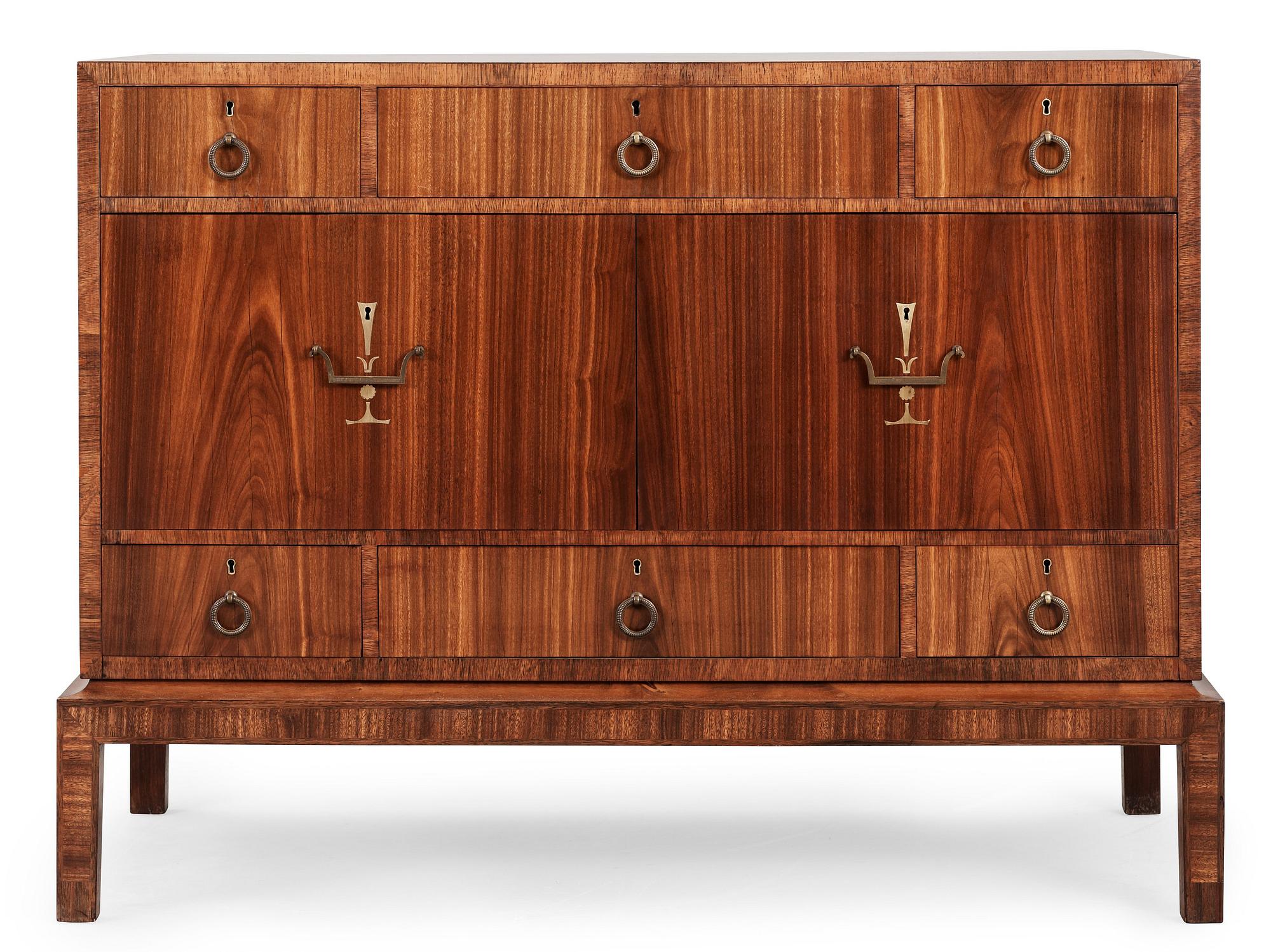 A chest of drawers attributed to Axel Einar Hjorth, executed by Hjalmar Wikström, Stockholm 1920's-30's.