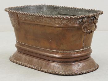 A large repousse copper Wine cooler, Germany/North Europe, 17th century/circa 1700.