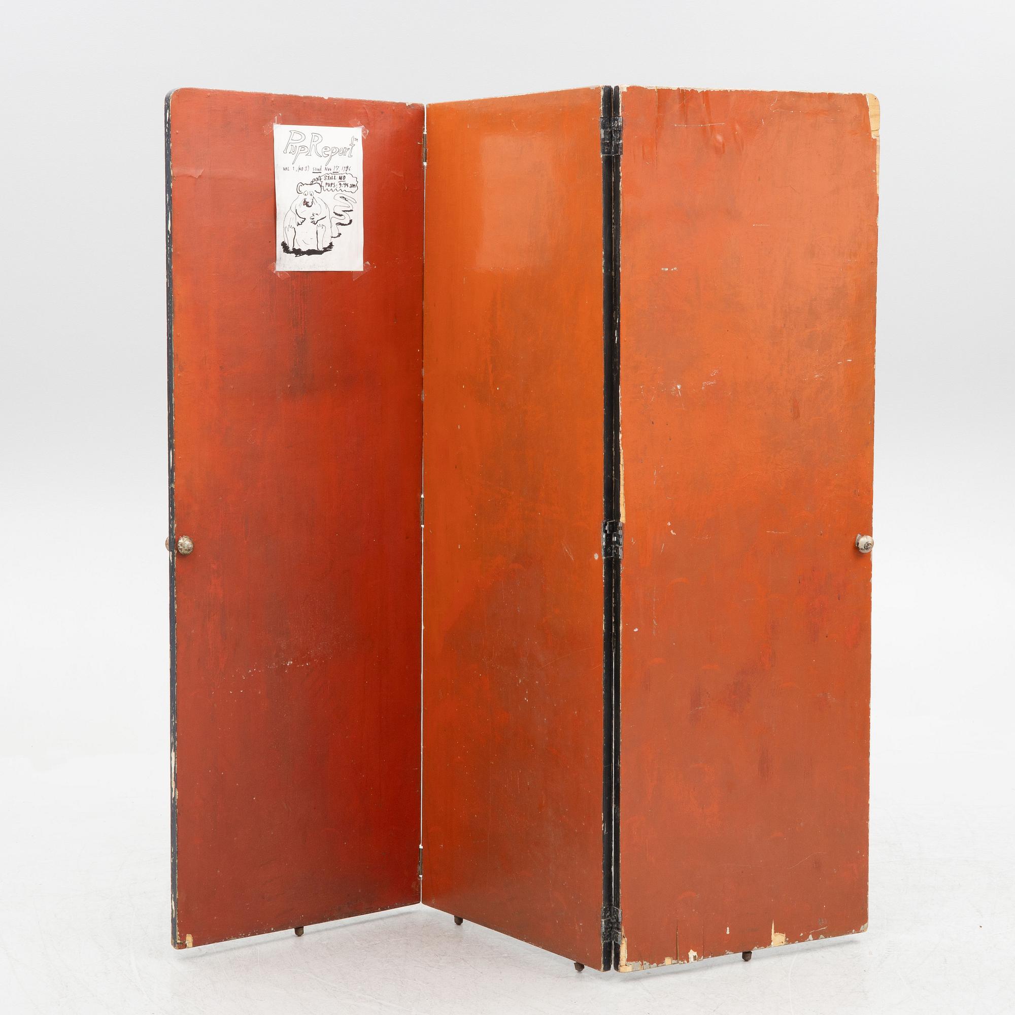 A folding screen, early 20th century.