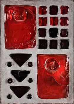 OBJEKT, färgat glas och betong, 1960/70-tal.