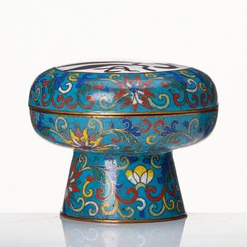 A cloisonné box with cover for the Islamic market, Qing dynasty, late 19th century.