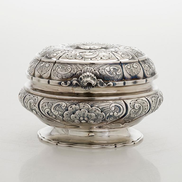 Preben Salomonsen, sockerskrin, sterlingsilver, Danmark 1900-talets senare hälft.