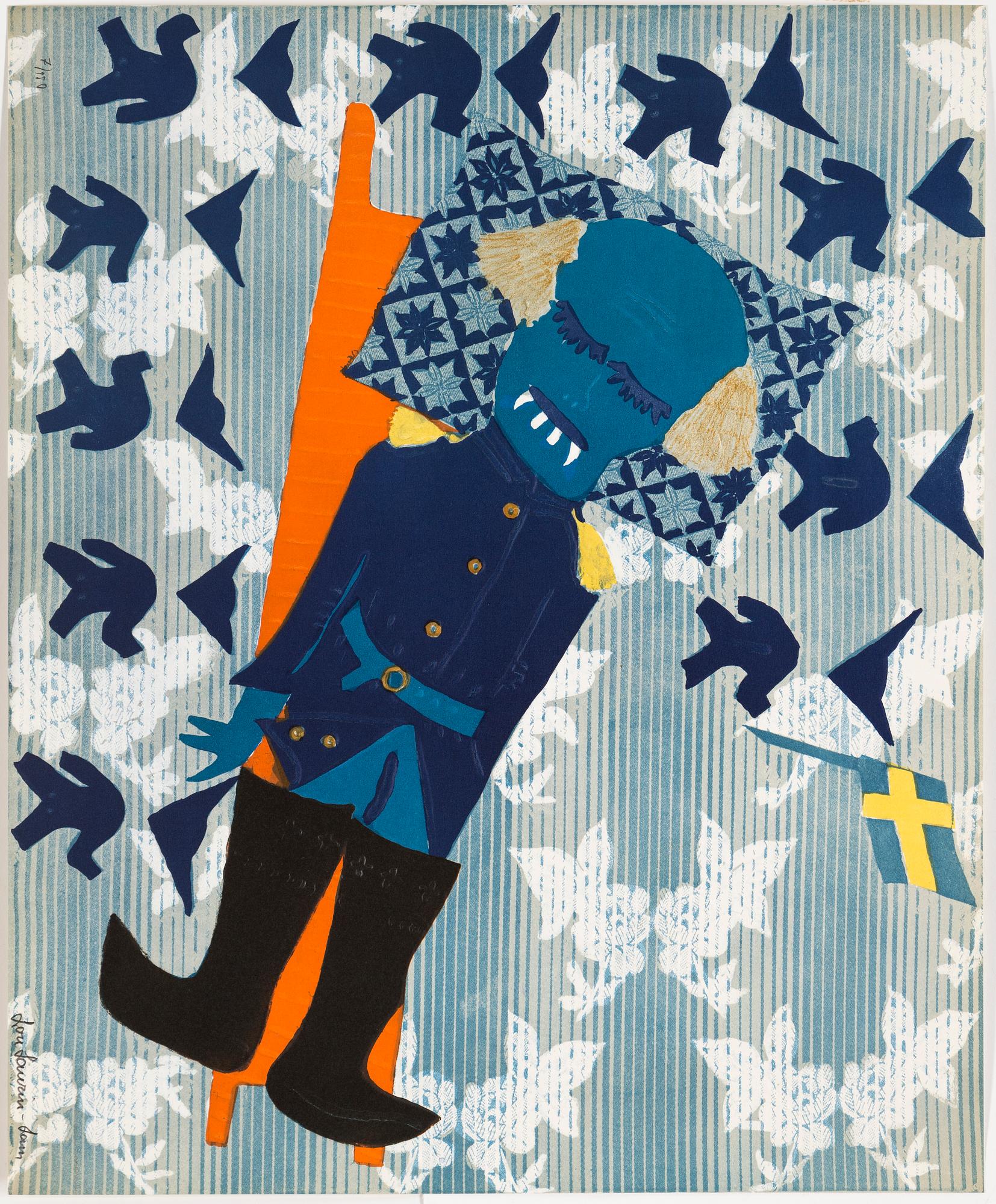 LOU LAURIN-LAM, mapp, 6 st litografier, signerade och numrerade 7/150.