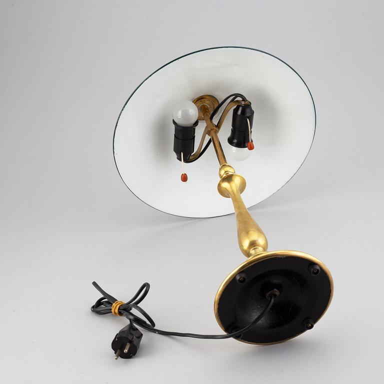 A brass table light, first half of the 20th Century.