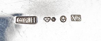 PARTI SILVER, 7 delar, bla Rolf Karlsson och Rey Urban, 1900-tal. Tot vikt ca 900 gram.