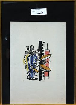FERNAND LÉGER, efter, färglitografi, numr 29/100.