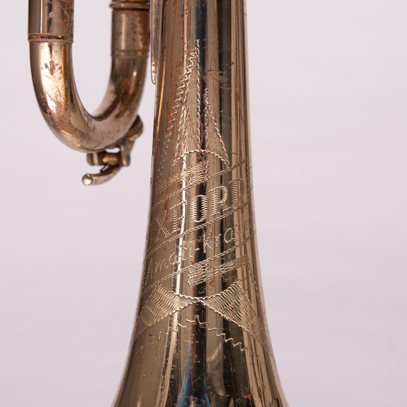 TRUMPET, mässing, Oxford Amati-Kraslice, numrerad 554404. 1900-tal.