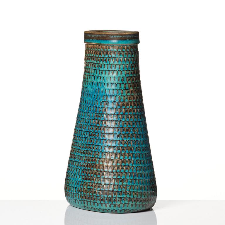 Stig Lindberg, a stoneware vase, Gustavsberg studio, Sweden 1964.