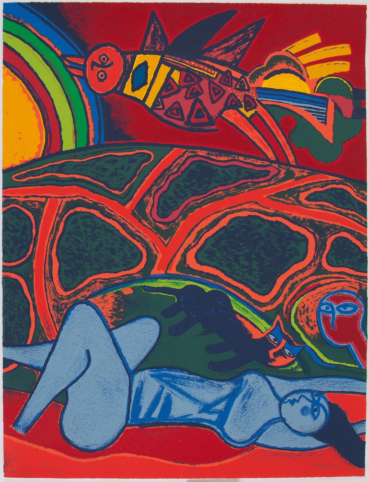 BEVERLOO CORNEILLE, silkscreen in colours, 1995, signed. XV/XXV.