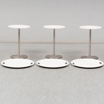 A set of three 'Op-La' side tables by Jasper Morrisson, Alessi, 1998.