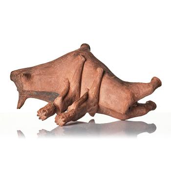 Helga Henschen, "Bröllopsresan", skulptur, terrakotta, egen studio 1950-60-tal.