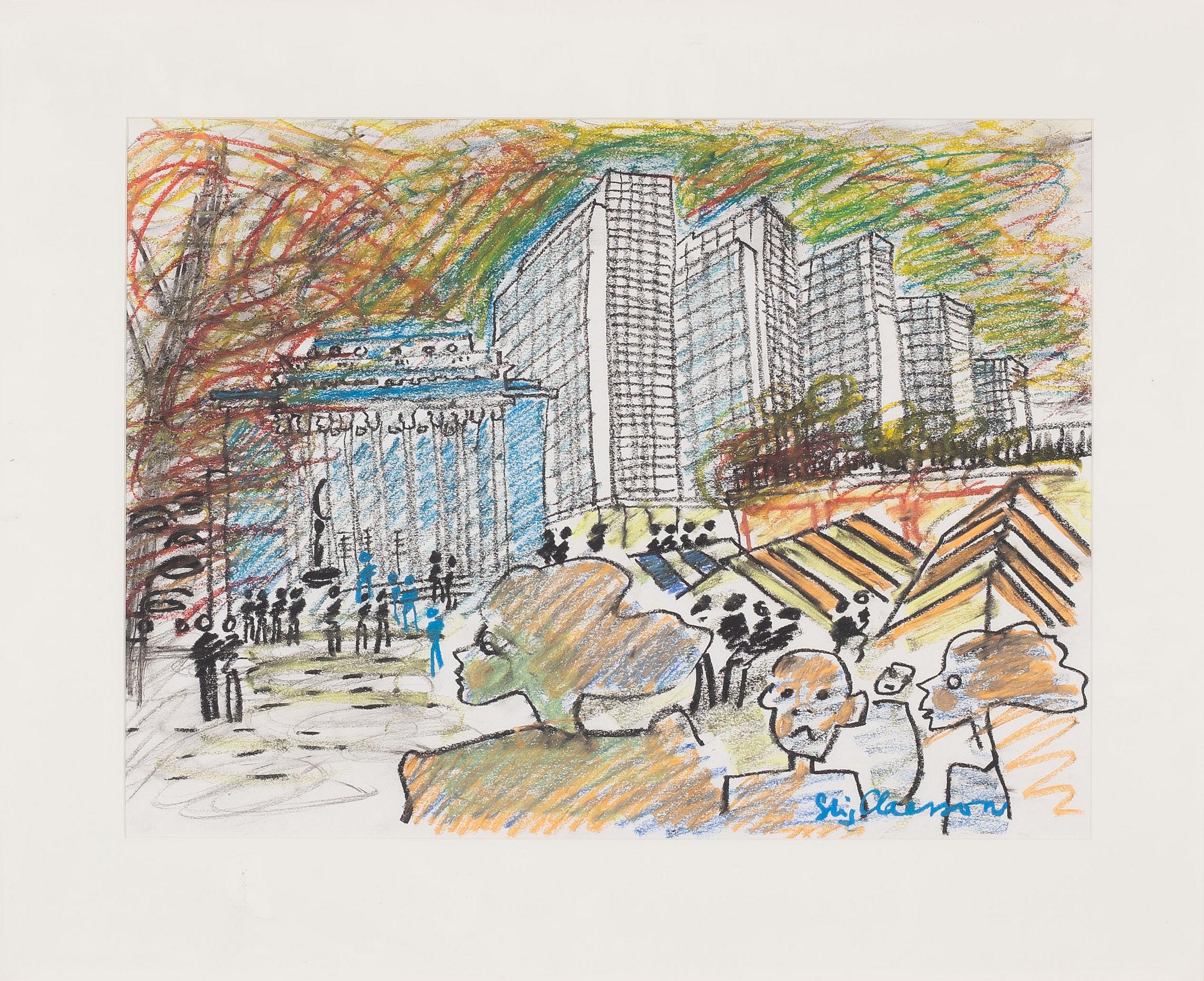 Stig Claesson, View over Hötorget.