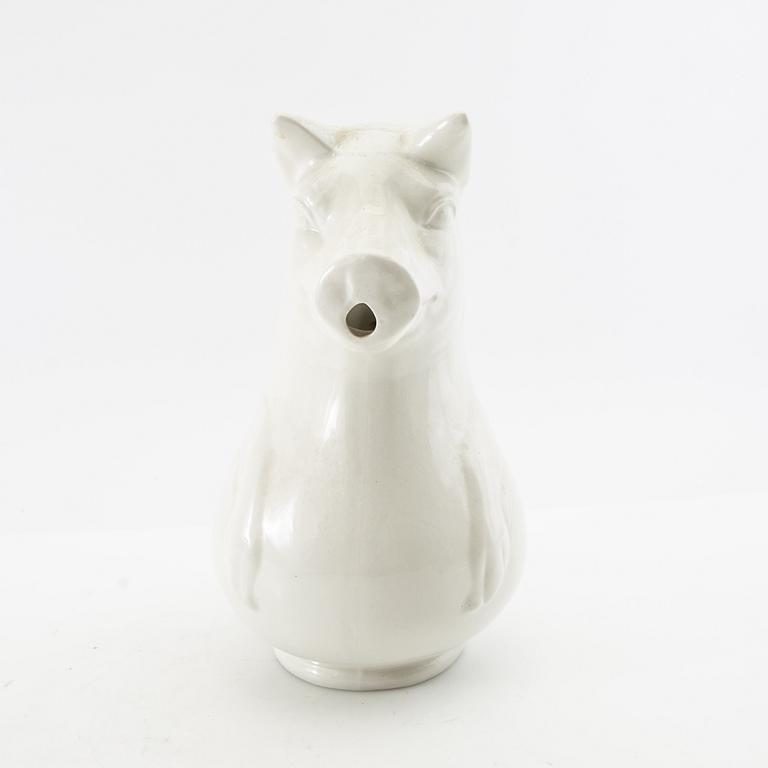 Serving platter and jug, 20th century porcelain.