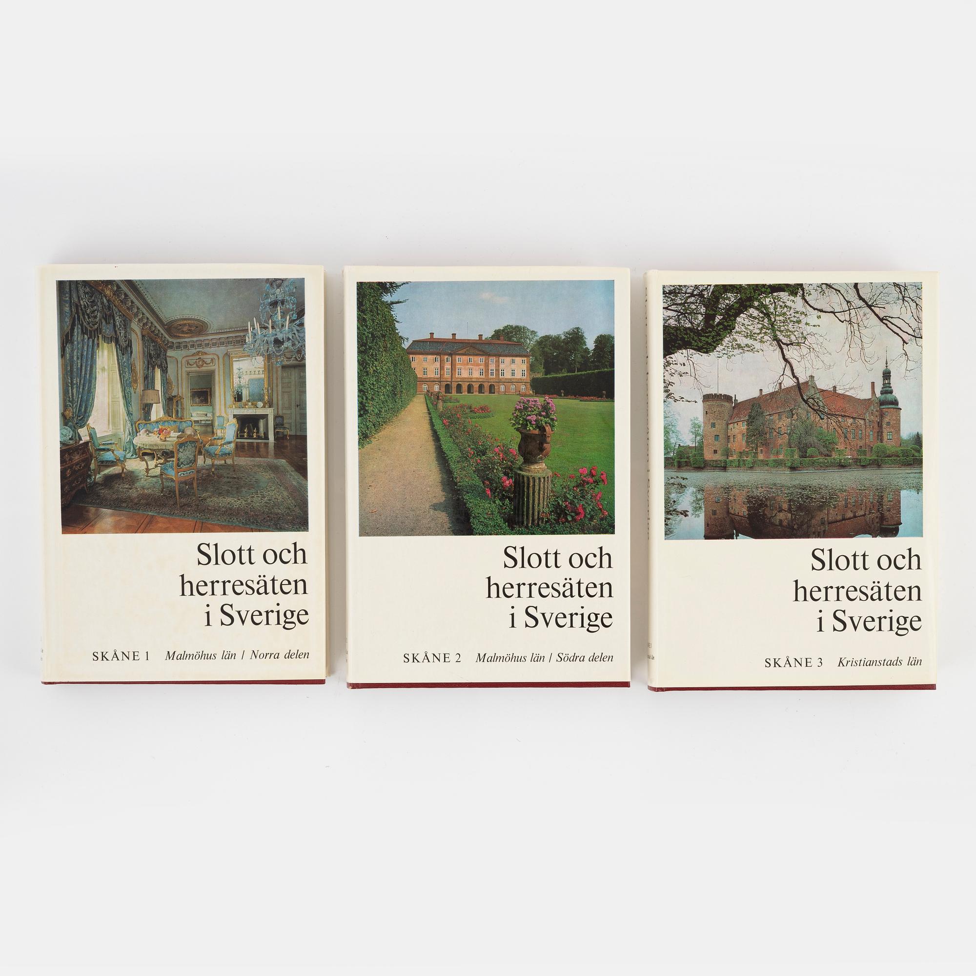 "Svenska Slott och Herresäten", 15 volumes, Allhems Förlag, Malmö, Sweden, 1966-71.