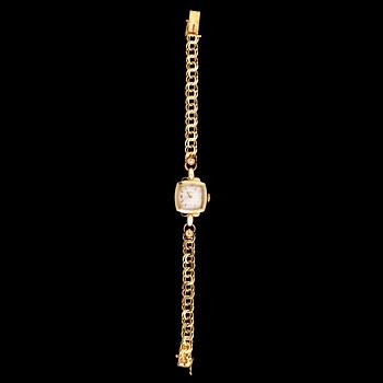 ARMBANDSUR, Certina, 14 k, kedja 18 k guld. Tot vikt 18 g inkl ur.